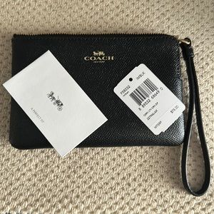 New Black Coach Wristlet